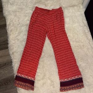 Fashion Nova Vibrant Red and Purple Wide Leg Pants